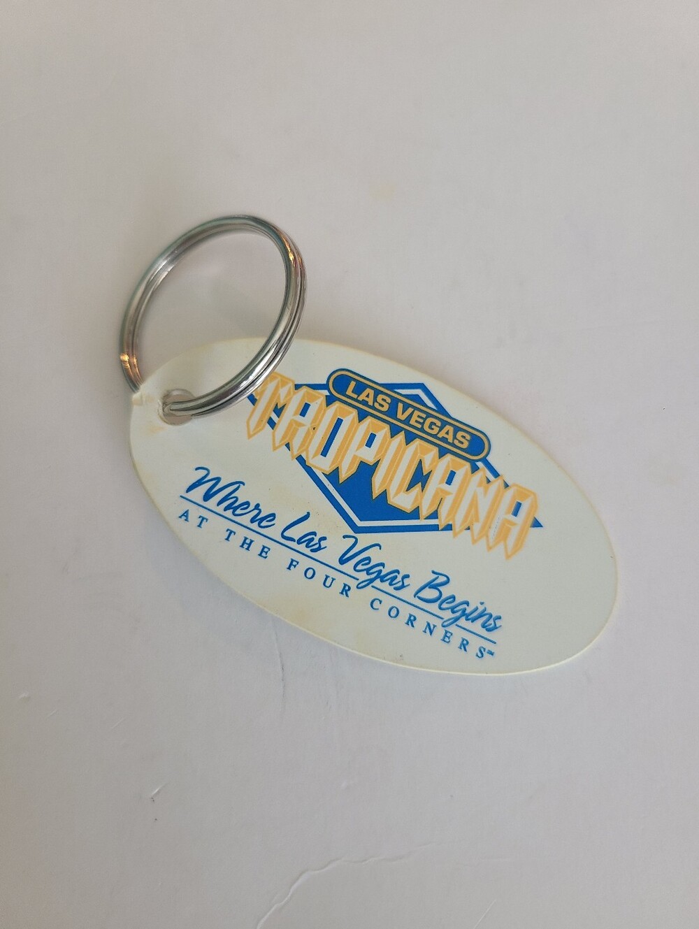 Vintage Las Vegas Tropicana Keychain, Pre-owned, some wear and stains